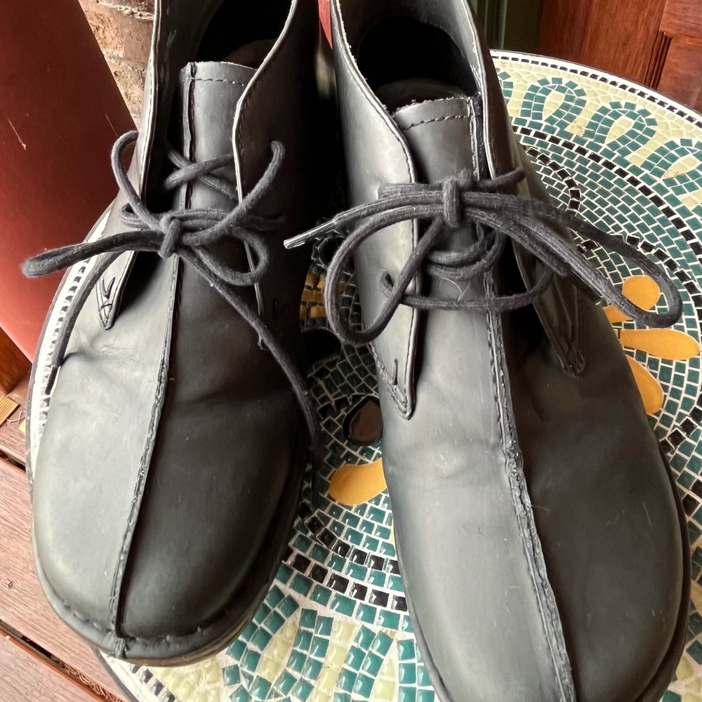 Women's Black Leather Dansko Boots - Picture 2 of 5